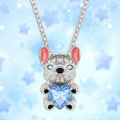 Heart Dog Pendant Necklace - Ideal Gift for Her