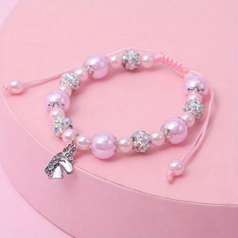 Unicorn Girl Unicorn Woven Bracelet Girls Jewelry Unicorn Birthday