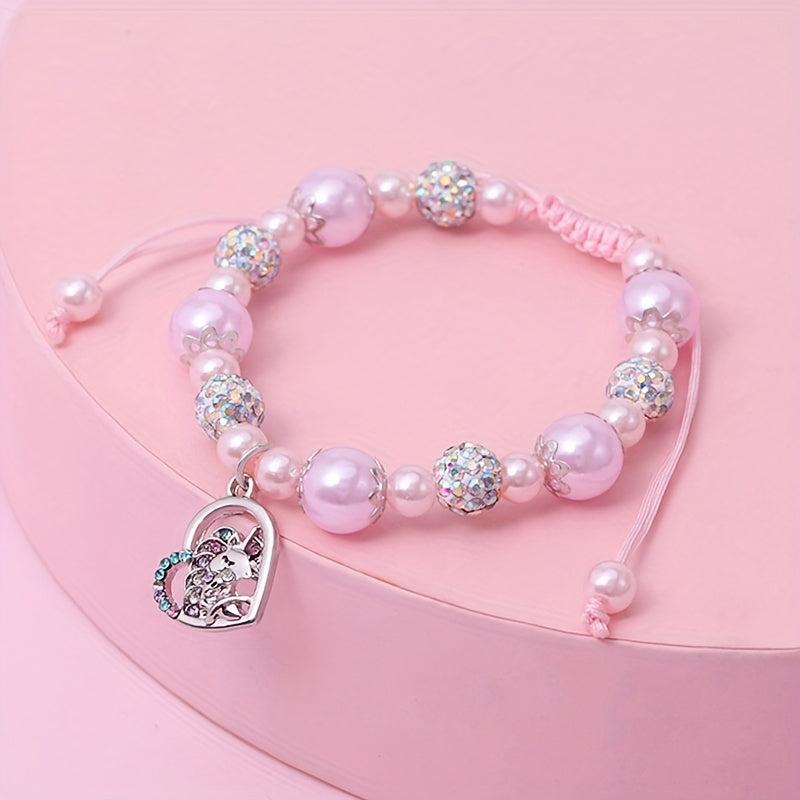 Unicorn Girl Unicorn Woven Bracelet Girls Jewelry Unicorn Birthday