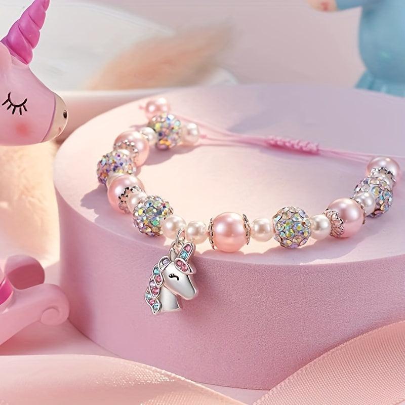 Unicorn Girl Unicorn Woven Bracelet Girls Jewelry Unicorn Birthday