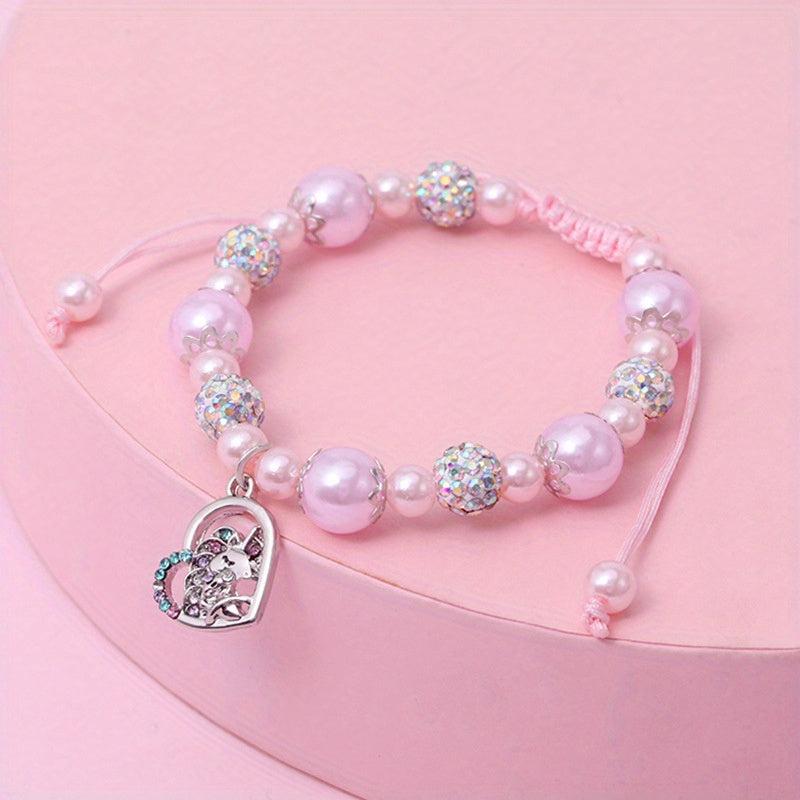 Unicorn Girl Unicorn Woven Bracelet Girls Jewelry Unicorn Birthday