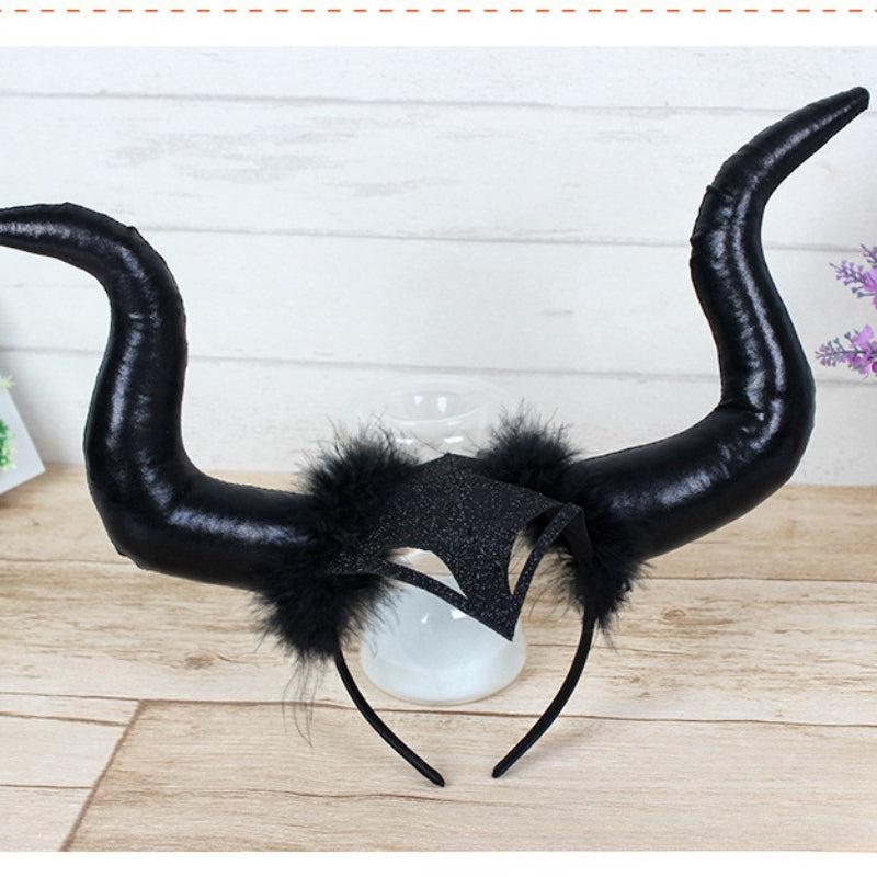 Devil Horn Head Buckle Hair Hoop Halloween Party Props Headwear