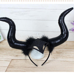 Devil Horn Head Buckle Hair Hoop Halloween Party Props Headwear