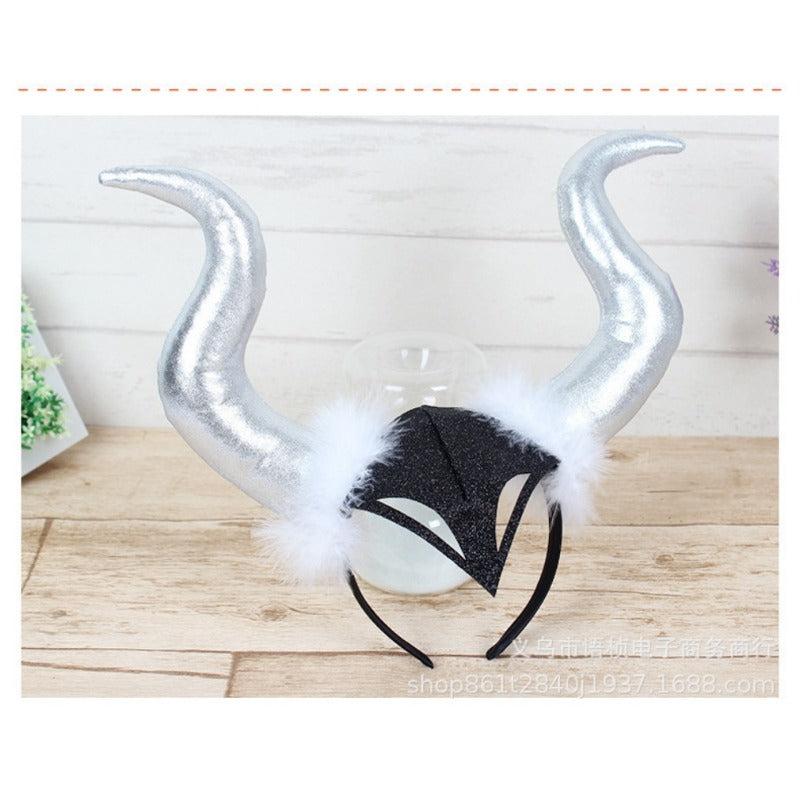Devil Horn Head Buckle Hair Hoop Halloween Party Props Headwear