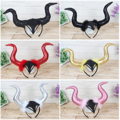 Devil Horn Head Buckle Hair Hoop Halloween Party Props Headwear