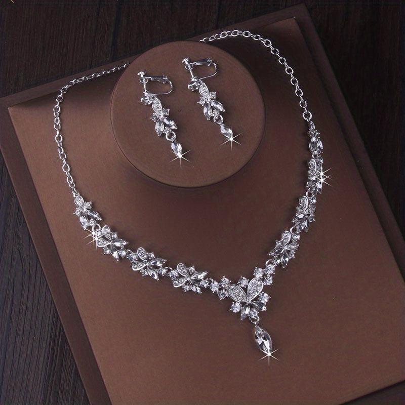 Bridal Jewelry Wedding Crown Rhinestone Set