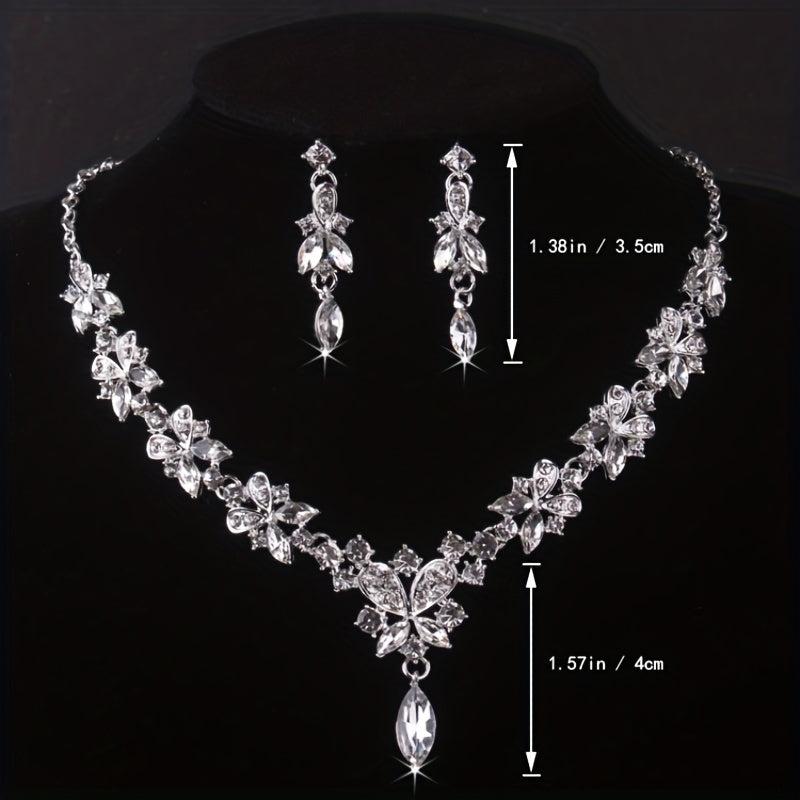 Bridal Jewelry Wedding Crown Rhinestone Set