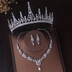 Bridal Jewelry Wedding Crown Rhinestone Set