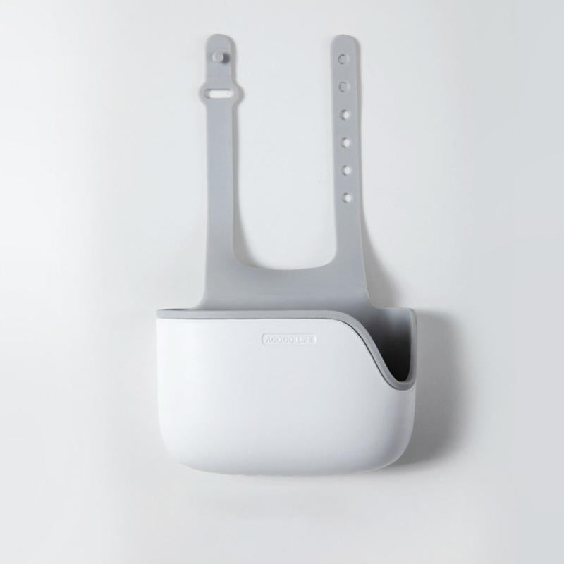 1pc Sink Storage Holder Adjustable Soap Sponge Shelf Hanging Drain Basket Bag