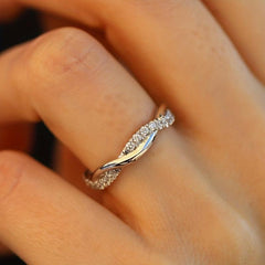 Hot Accessories Fried Dough Twists Ring Twist Ring Finger Jewelry Gift