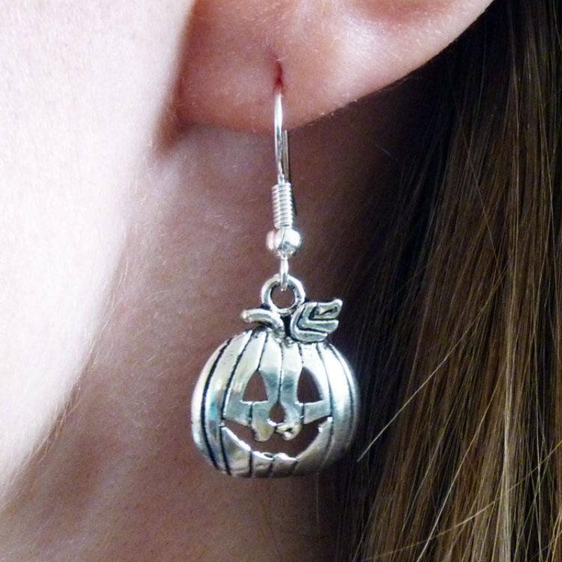 Halloween Pumpkin Earrings For Men - Creative Holiday Jewelry