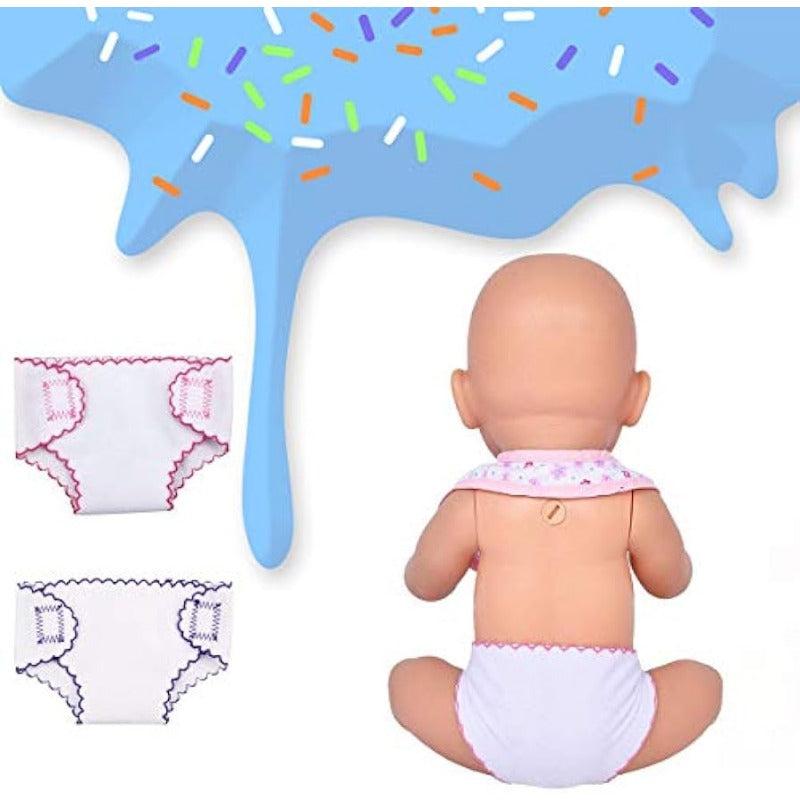 Doll Diapers, Underwear, Bibs for 14-18in Baby Dolls