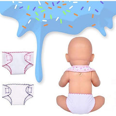 Doll Diapers, Underwear, Bibs for 14-18in Baby Dolls