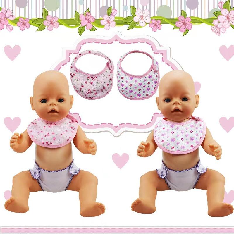 Doll Diapers, Underwear, Bibs for 14-18in Baby Dolls