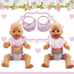 Doll Diapers, Underwear, Bibs for 14-18in Baby Dolls
