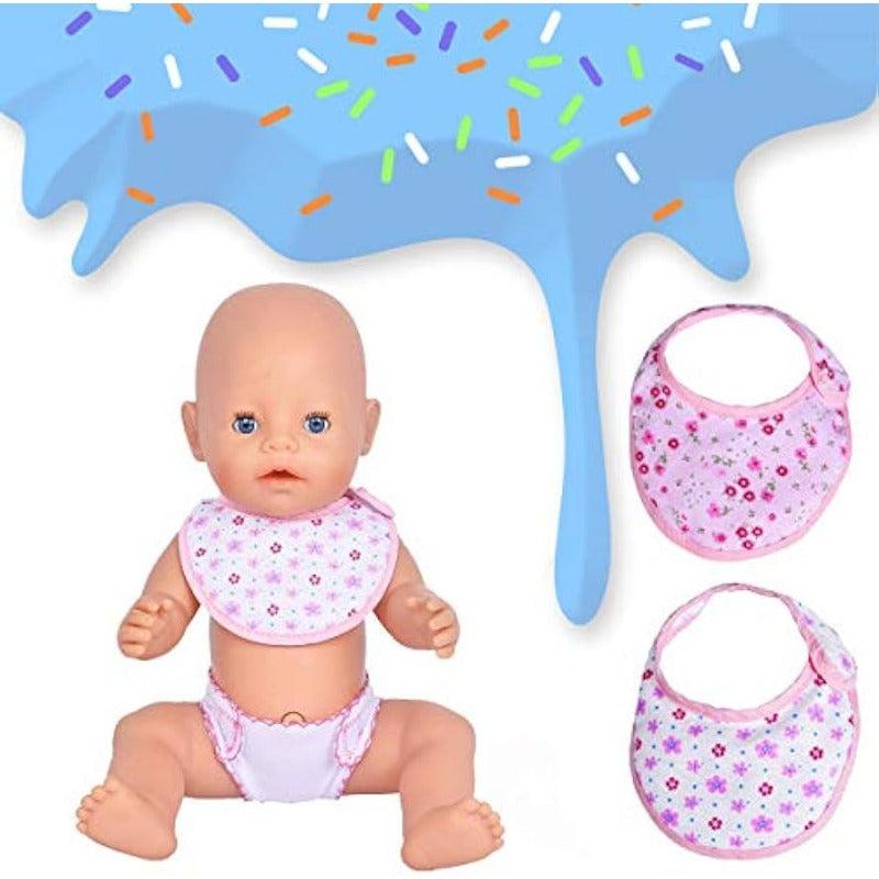 Doll Diapers, Underwear, Bibs for 14-18in Baby Dolls