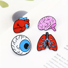 Heart Shaped Body Organs Brooch Great Gift for All