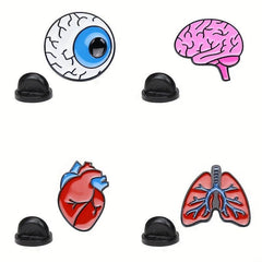 Heart Shaped Body Organs Brooch Great Gift for All