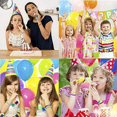 24pcs Happy Birthday Rubber Bracelets Colored Silicone Stretch Wristbands