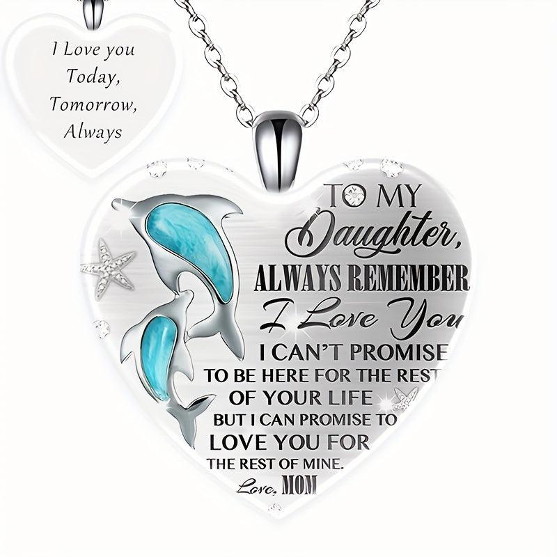Crystal Pendant Necklace Dolphin English Birthday Gift