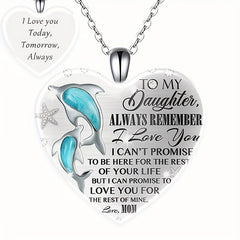Crystal Pendant Necklace Dolphin English Birthday Gift