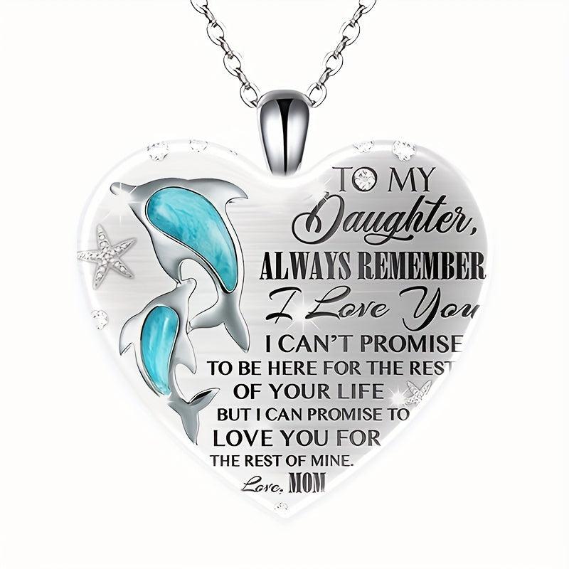 Crystal Pendant Necklace Dolphin English Birthday Gift