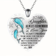 Crystal Pendant Necklace Dolphin English Birthday Gift