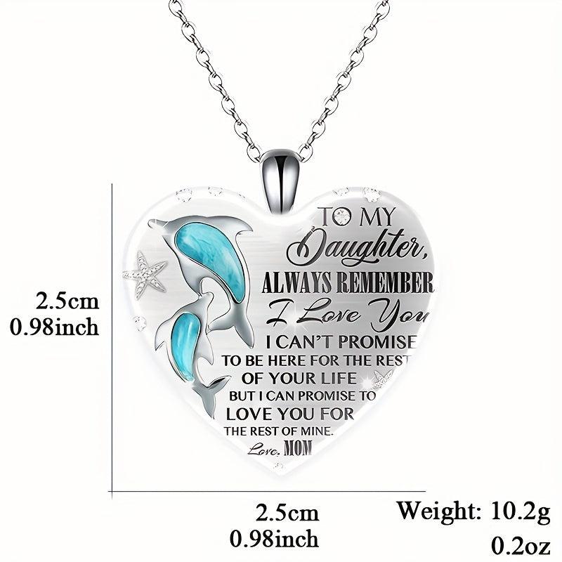 Crystal Pendant Necklace Dolphin English Birthday Gift