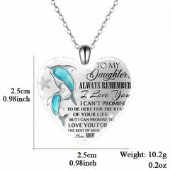 Crystal Pendant Necklace Dolphin English Birthday Gift