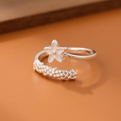 Temperament Dripping Flowers Open Ring