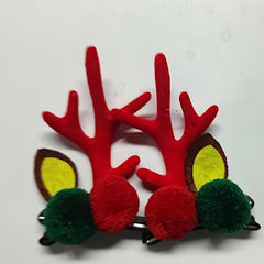 Christmas Hair Clips Children's Headwear Baby Butterfly Knot Deer Horn