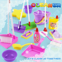 HYG Toys Household Cleaning Toy Set Simulation Cleaning Comb