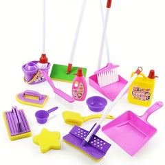 HYG Toys Household Cleaning Toy Set Simulation Cleaning Comb