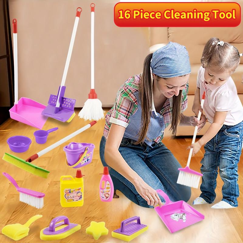 HYG Toys Household Cleaning Toy Set Simulation Cleaning Comb