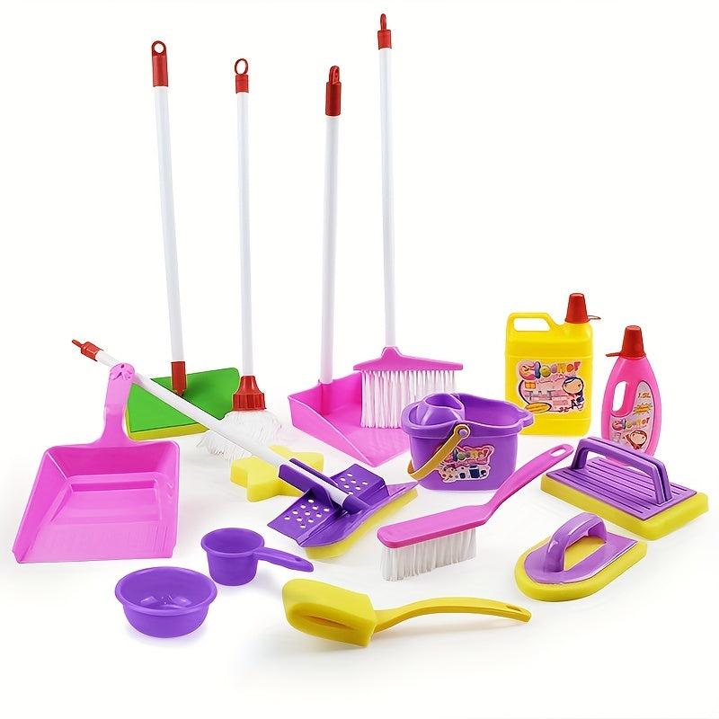 HYG Toys Household Cleaning Toy Set Simulation Cleaning Comb
