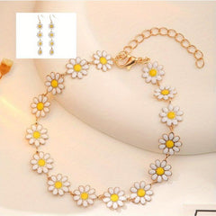Floral Earrings Sunflower Pendant Summer Holiday Jewelry