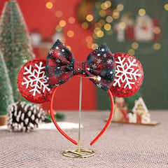 Performance Party Hairband Christmas Snowflake Bow Hair Accessories