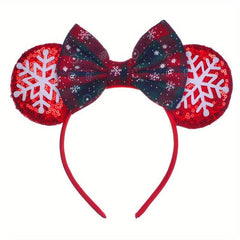 Performance Party Hairband Christmas Snowflake Bow Hair Accessories
