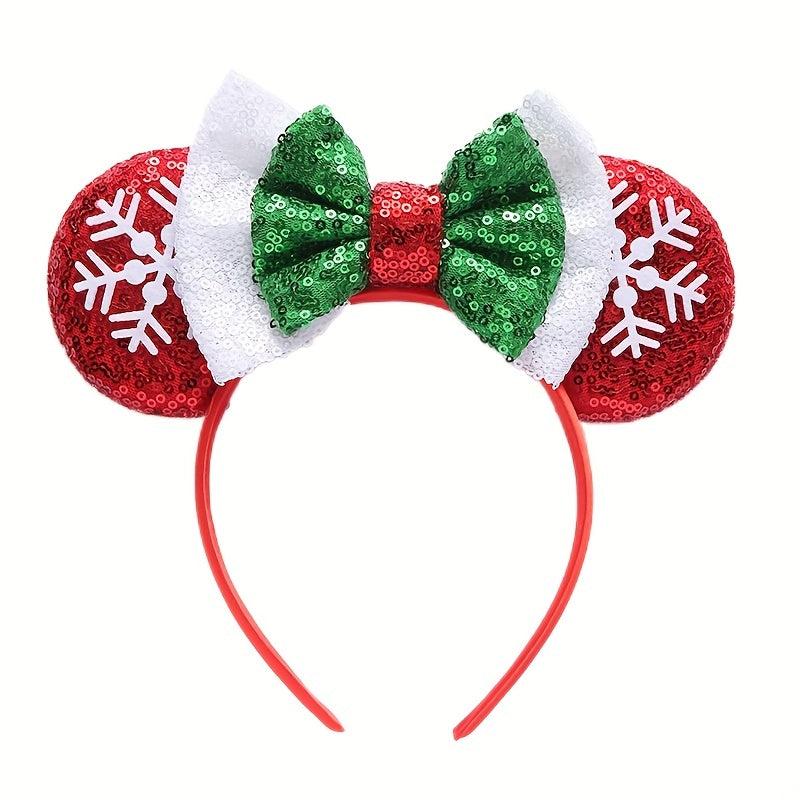 Performance Party Hairband Christmas Snowflake Bow Hair Accessories