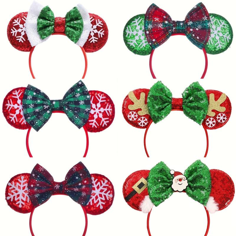 Performance Party Hairband Christmas Snowflake Bow Hair Accessories