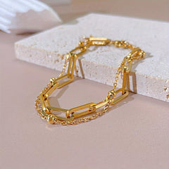 Japanese Titanium Steel Bracelet Female Accessories Stack Wear Jewelry