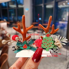 Christmas Hairpin Children's Headdress Baby Bow Antlers Hair Accessories