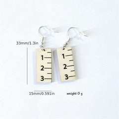 Rainbow Ruler Love Notepad Earrings for Women Girls
