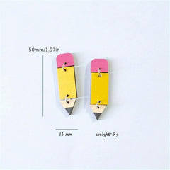 Rainbow Ruler Love Notepad Earrings for Women Girls