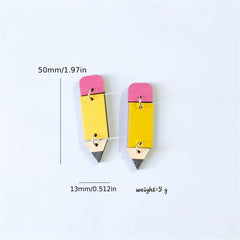 Rainbow Ruler Love Notepad Earrings for Women Girls