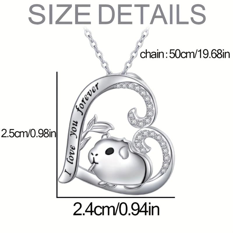 Pig Necklace Animal Jewelry Birthday Party Holiday Gift