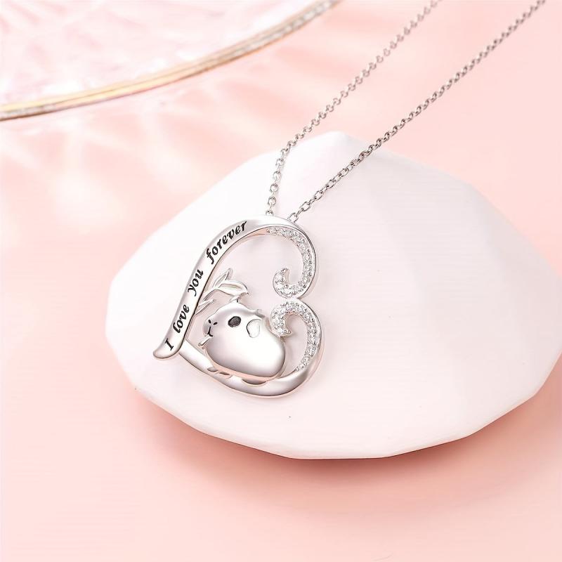 Pig Necklace Animal Jewelry Birthday Party Holiday Gift