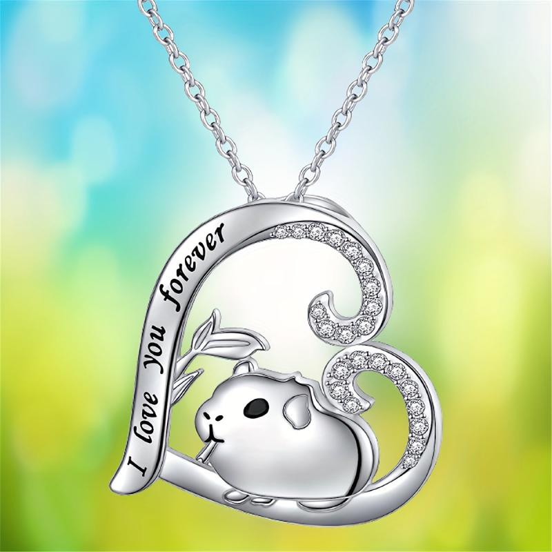 Pig Necklace Animal Jewelry Birthday Party Holiday Gift