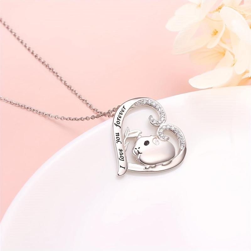 Pig Necklace Animal Jewelry Birthday Party Holiday Gift