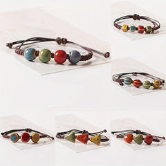 Ethnic Retro Love Ceramic Bracelet